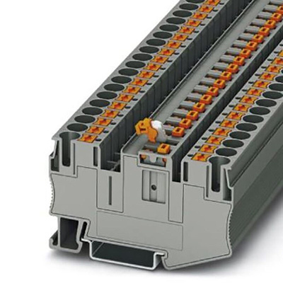 Phoenix Contact PT 6 Series Grey Component Terminal Block, 10mm², Push In Termination