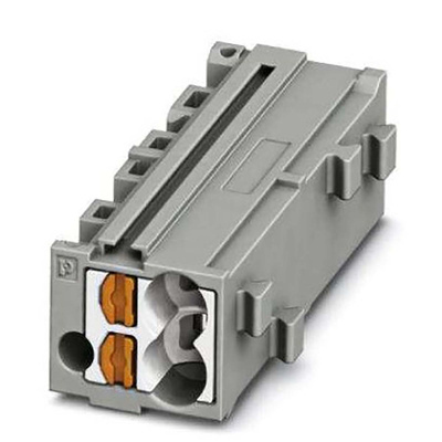 Phoenix Contact 5-2 /WH, PTMC 1 Series Grey DIN Rail Terminal Block, 0.14 → 2.5mm², Push In Termination