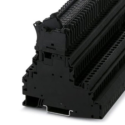 Phoenix Contact  UT 4 - L/HESILED Series Black Fused DIN Rail Terminal, 4mm², Double-Level