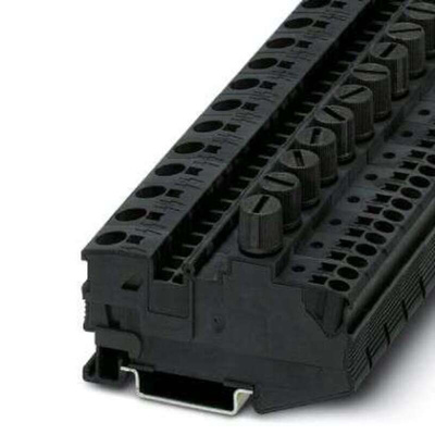 Phoenix Contact DT 6 Series Black Fused DIN Rail Terminal, 0.5 - 10mm², 1-Level