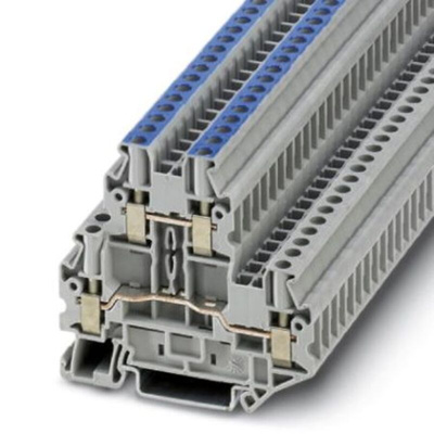 Phoenix Contact UTTB 4 Series Grey Feed Through Terminal Block, 0.14 → 6mm², Screw Termination