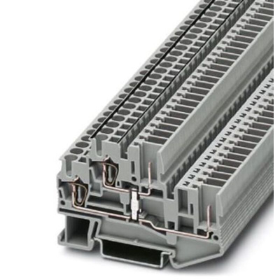 Phoenix Contact STTB 2.5/2P-PV Series Grey Double Level Terminal Block, 0.08 → 4mm², Plug In Termination