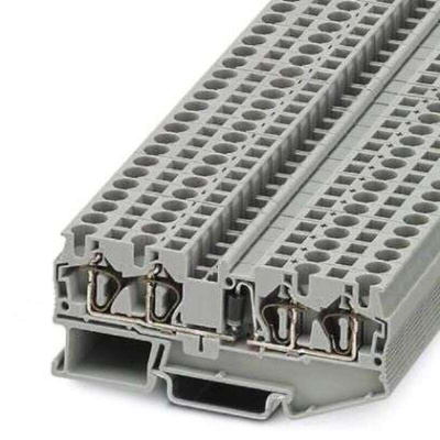 Phoenix Contact ST 4-QUATTRO-DIO 1N 5408/R-L Series Grey Component Terminal Block, 6mm², Spring Cage Termination