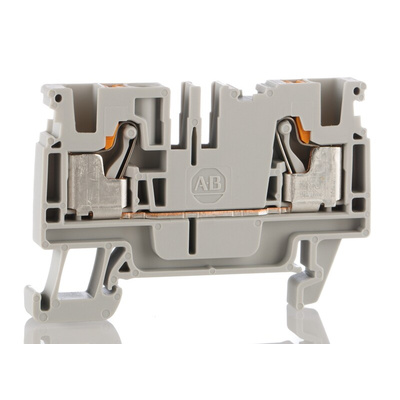 Rockwell Automation 1492-P Series Grey Feed Through Terminal Block