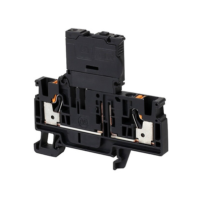 Rockwell Automation 1492-P Series Black Fused DIN Rail Terminal
