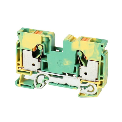 Rockwell Automation 1492-P Series Green/Yellow Feed Through Terminal Block