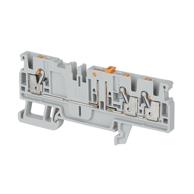 Rockwell Automation 1492-P Series Grey Feed Through Terminal Block