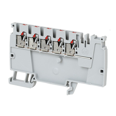 Rockwell Automation 1492-P Series Grey DIN Rail Terminal Block, 2.5mm², Push In Termination, ATEX