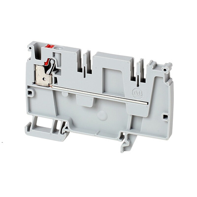 Rockwell Automation 1492-P Series Grey DIN Rail Terminal Block, 4mm², Push In Termination, ATEX