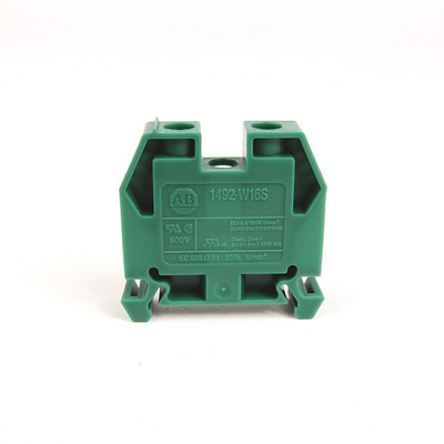 Rockwell Automation 1492-W Series Green Feed Through Terminal Block, Screw Termination