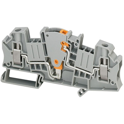 Schneider Electric TRV Series Grey Disconnect Terminal Block, 6mm², Screw Termination