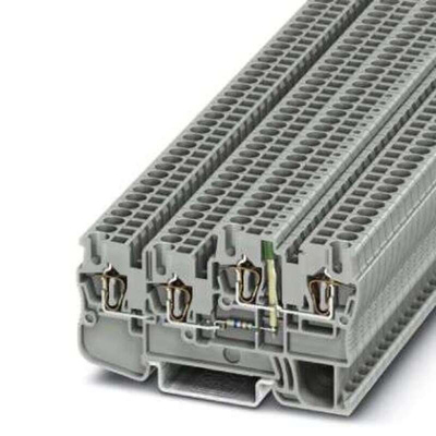 Phoenix Contact STIO 2.5 Series Grey DIN Rail Terminal Block, 0.08 → 4mm², Spring Cage Termination