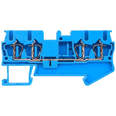 Siemens 8WH2004 Series Blue DIN Rail Terminal Block, 1.5mm², Spring Termination
