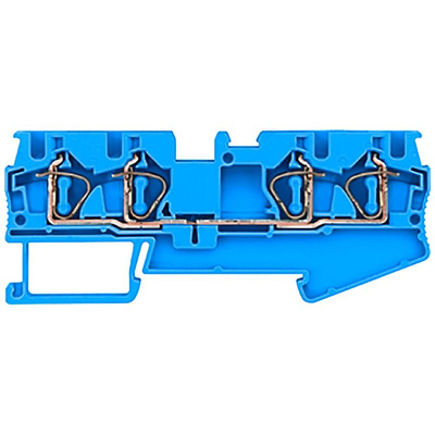 Siemens 8WH2004 Series Blue DIN Rail Terminal Block, 1.5mm², Spring Termination