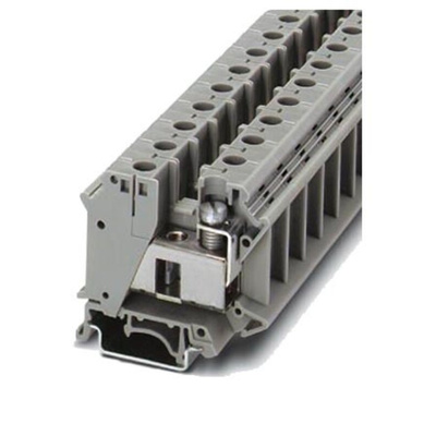Siemens 8WH1201 Series Grey DIN Rail Terminal Block, Single-Level, Screw Termination