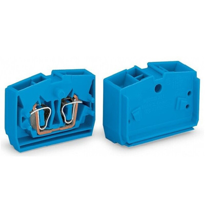 Wago 264 Series Blue End Terminal Block, 2.5mm², Single-Level, Cage Clamp Termination, ATEX, IECEx
