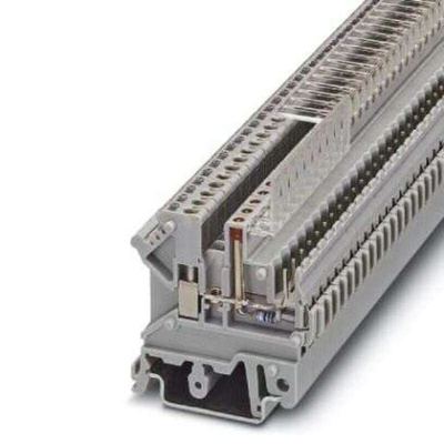 Phoenix Contact UK 3-MVSTB-5 Series Grey Feed Through Terminal Block, 2.5mm², 1-Level, Screw Termination