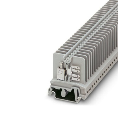Phoenix Contact USK 4-FSR(4-2.8-0.8) Series Grey Feed Through Terminal Block, 4mm², 1-Level, Screw Termination
