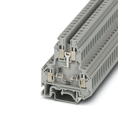 Phoenix Contact UKK 5-2DIO/O-UL/UR-UL Series Grey Component Terminal Block, 4mm², 2-Level, Screw Termination