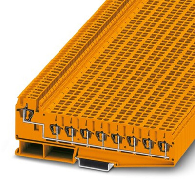 Phoenix Contact ZPV 1.5/2.5 (8/1) OG Series Orange Distribution Unit, 2.5mm², 1-Level, Spring Cage Termination