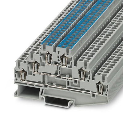 Phoenix Contact ST 2.5-L/L/N Series Grey Feed Through Terminal Block, 2.5mm², 3-Level, Spring Cage Termination