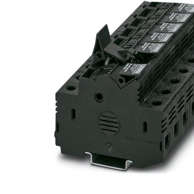 Phoenix Contact UK 10.3-CC HESILED N600 Series Black Modular Terminal Block, 25mm², 1-Level, Screw Termination