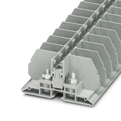Phoenix Contact RBO 6-F Series Grey Terminal Block, 35mm², 1-Level, Bolt Termination
