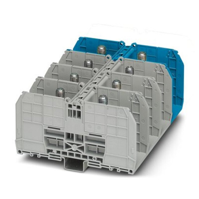 Phoenix Contact RBO 16-3L/N Series Blue, Grey Terminal Block, 300mm², 2-Level, Bolt Termination
