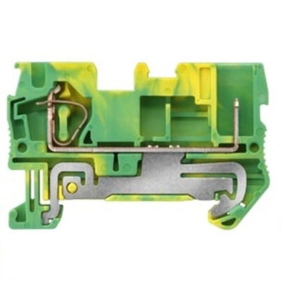 Siemens 8WH Series Green, Yellow Din Rail Terminal, 4mm², 1-Level, Spring Termination, CSA