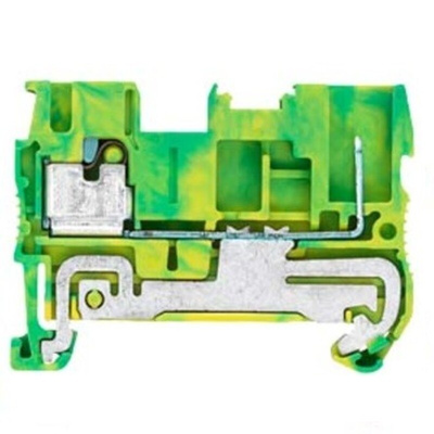 Siemens 8WH Series Green, Yellow Din Rail Terminal, 2.5mm², 1-Level, Plug In, Spring Loaded Termination, CSA