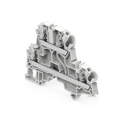 1SNK Series Grey Terminal Block, 4mm², 2-Level, Push In Termination
