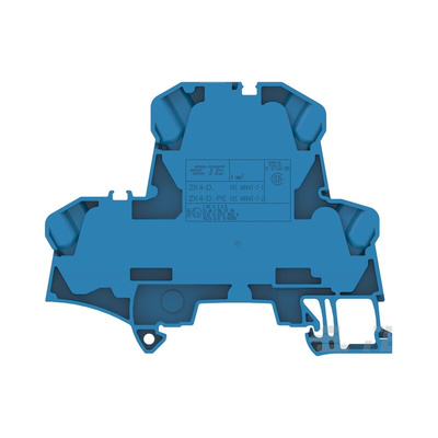 ENTRELEC SNK Series Blue Terminal Block, 4mm², 2-Level, Push In Termination