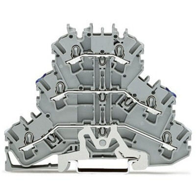 Wago TOPJOB S Series Grey Multi Level Terminal Block, 2.5mm², 3-Level, Push In Termination, ATEX, CSA, IECEx