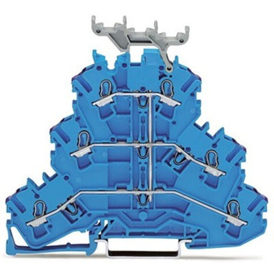 Wago TOPJOB S Series Blue Multi Level Terminal Block, 2.5mm², 3-Level, Push In Termination, ATEX, CSA, IECEx