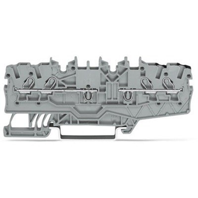 Wago TOPJOB S Series Grey DIN Rail Terminal Block, 1mm², 1-Level, Push-In Cage Clamp Termination, ATEX, EAC Ex, IECEx