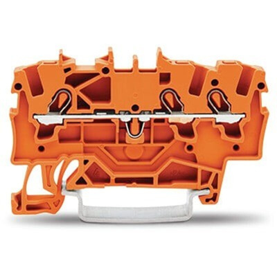 Wago TOPJOB S Series Orange DIN Rail Terminal Block, 1.5mm², 1-Level, Push-In Cage Clamp Termination, ATEX, EAC Ex,