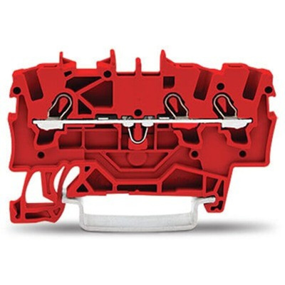 Wago TOPJOB S Series Red DIN Rail Terminal Block, 1.5mm², 1-Level, Push-In Cage Clamp Termination, ATEX, EAC Ex, IECEx