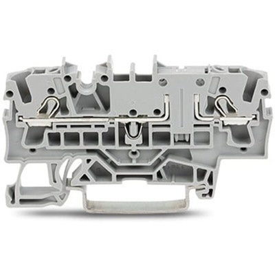 Wago TOPJOB S Series Grey DIN Rail Terminal Block, 2.5mm², 1-Level, Push In Termination, ATEX, CSA, IECEx