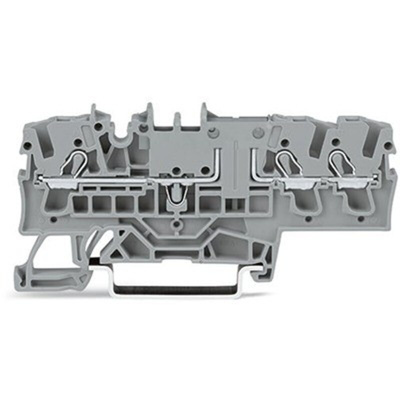 Wago TOPJOB S Series Grey DIN Rail Terminal Block, 2.5mm², 1-Level, Push In Termination, ATEX, CSA, IECEx