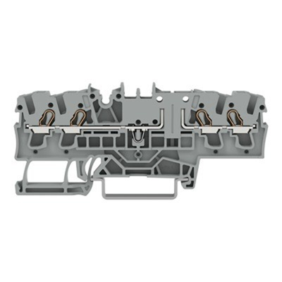 Wago TOPJOB S Series Grey DIN Rail Terminal Block, 2.5mm², 1-Level, Push In Termination, ATEX, CSA, IECEx