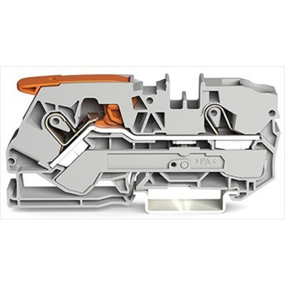 Wago TOPJOB S Series Grey DIN Rail Terminal Block, 10mm², 1-Level, Push In Termination, ATEX, IECE