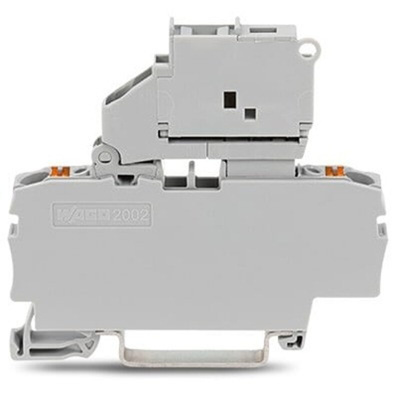 Wago TOPJOB S Series Grey Fuse Terminal Block, 2.5mm², 1-Level, Push In Termination, Fused, ATEX, CSA, IECEx