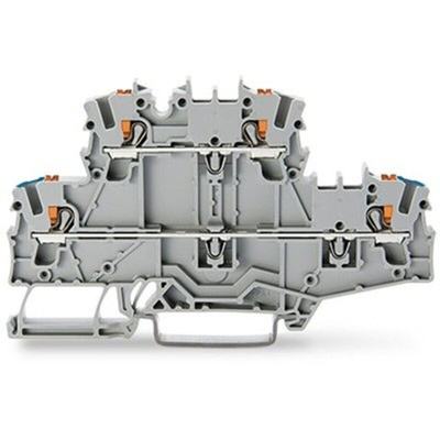 Wago TOPJOB S Series Grey Double Level Terminal Block, 2.5mm², 2-Level, Push In Termination, ATEX, CSA, IECEx