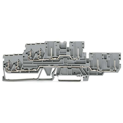 Wago 870 Series Grey Carrier Terminal Block, 2.5mm², 2-Level, Cage Clamp Termination