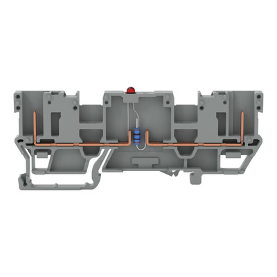 Wago 769 Series Grey Carrier Terminal Block, Wire Termination, CSA