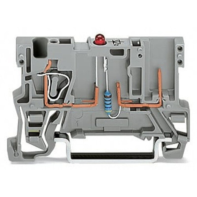 Wago 769 Series Grey Carrier Terminal Block, 4mm², 1-Level, Cage Clamp Termination, CSA