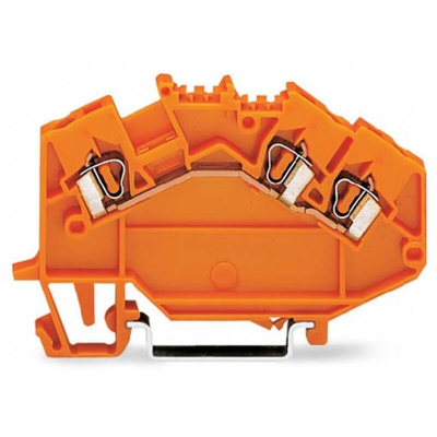 Wago 780 Series Orange Terminal Block, 2.5mm², 1-Level, Cage Clamp Termination, CSA
