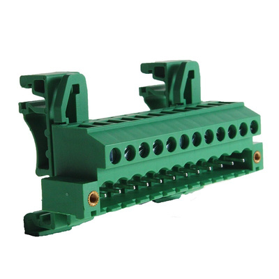 CAMDENBOSS CTBPD96VJ Series Green DIN Rail Terminal Block, 1.5mm², Pluggable Termination