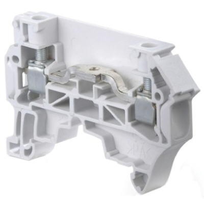 Entrelec SNK Series Grey Feed Through Terminal Block, 4mm², Single-Level, Screw Termination
