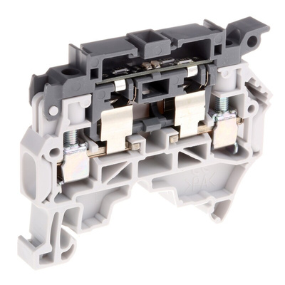 Entrelec SNK Series Grey Fused DIN Rail Terminal, 1.5mm², Screw Termination, Fused
